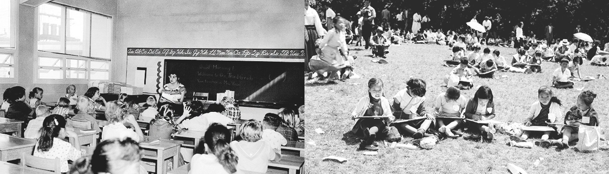 재한미국인아동 국민학교 수업 광경(1959)